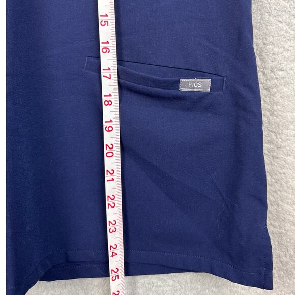 Figs Women's Navy Blue Catarina V-Neck Scrub Top Size S Healthcare Nursing - Picture 4 of 7
